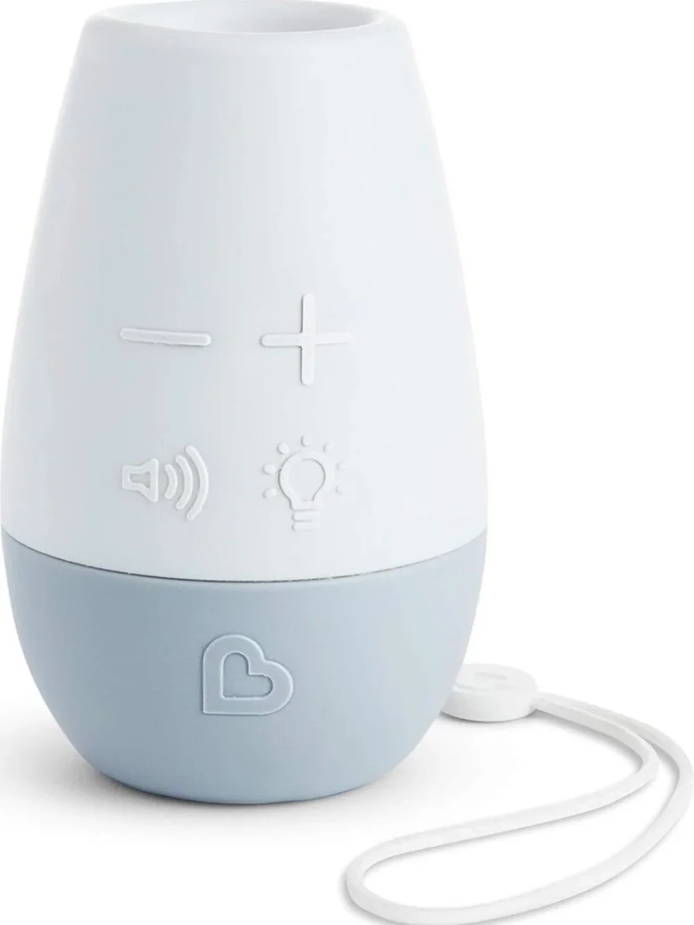 White Noise Sound Machine for Baby Soothing - Portable Sleep Aid, Grey & White